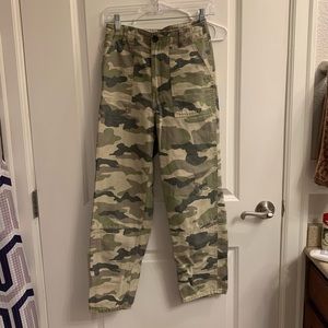 Camo straight leg pants